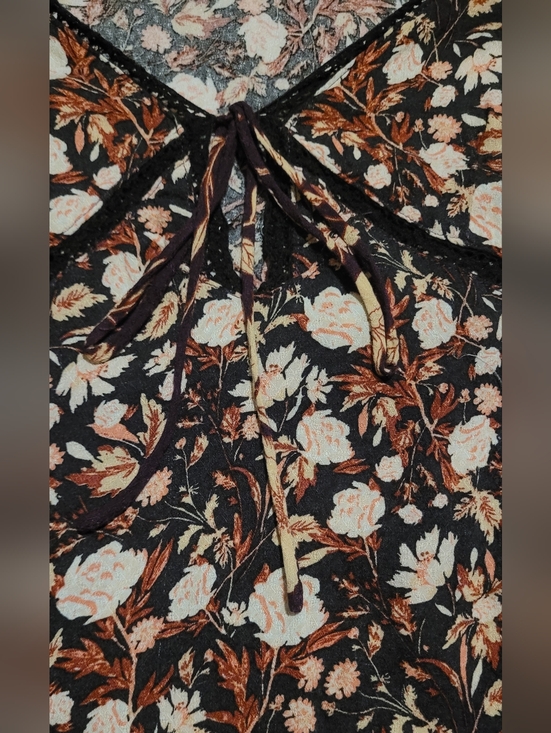 Free People Odette Floral Lace Trim Mini Dress/Tunic ASO Chantel XL - Picture 6 of 12